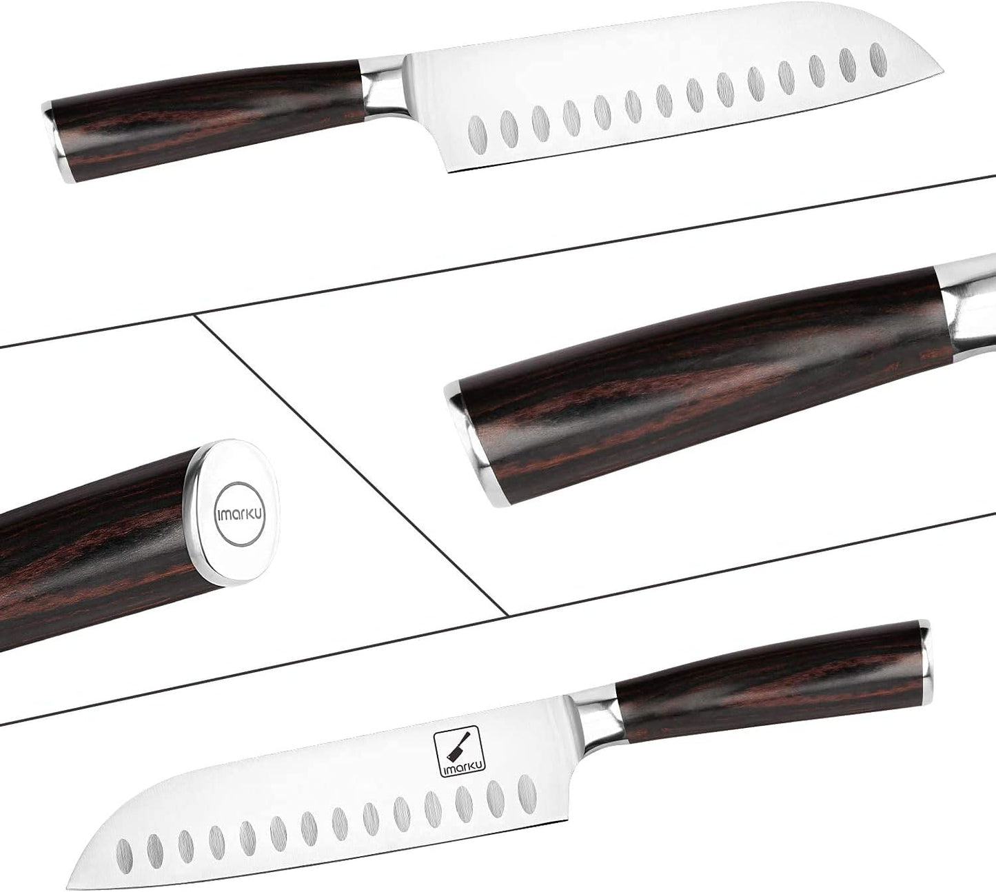 imarku 7 Inch Chef Knife – Ultra Sharp Japanese Santoku Knife | 7Cr17Mov Stainless Steel | Kitchen Gadgets 2025 | Best Gift for Men & Women