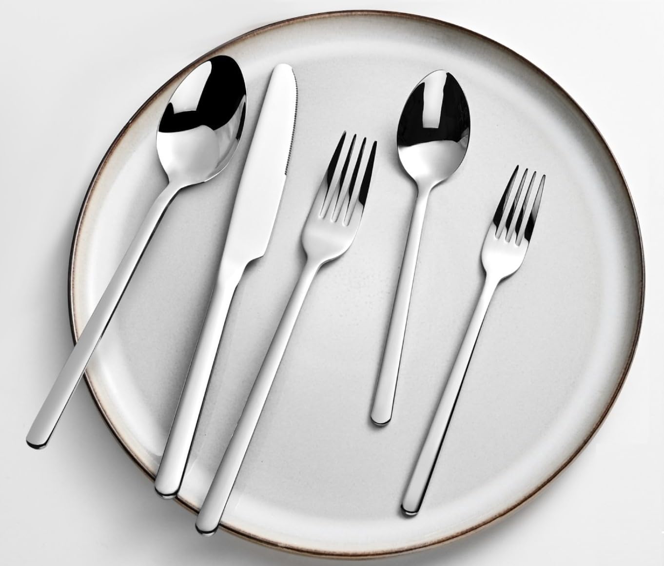 KINGSTONE Silverware Set, 20 Piece Stainless Steel Flatware for 4, Mirror Polished, Dishwasher Safe - Quality Prime Hub