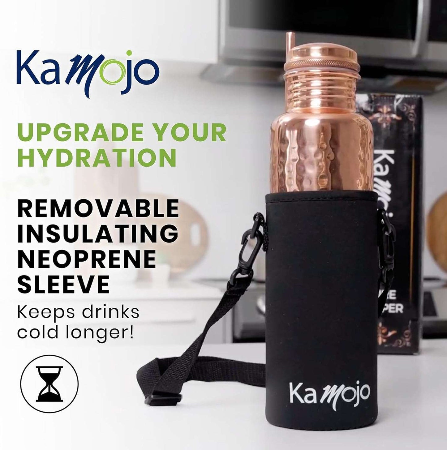 Copper Water Bottle – 100% Pure Hammered Copper Tumbler with Leak-Proof Lid, Sleeve & Straw, 32oz - Quality Prime Hub
