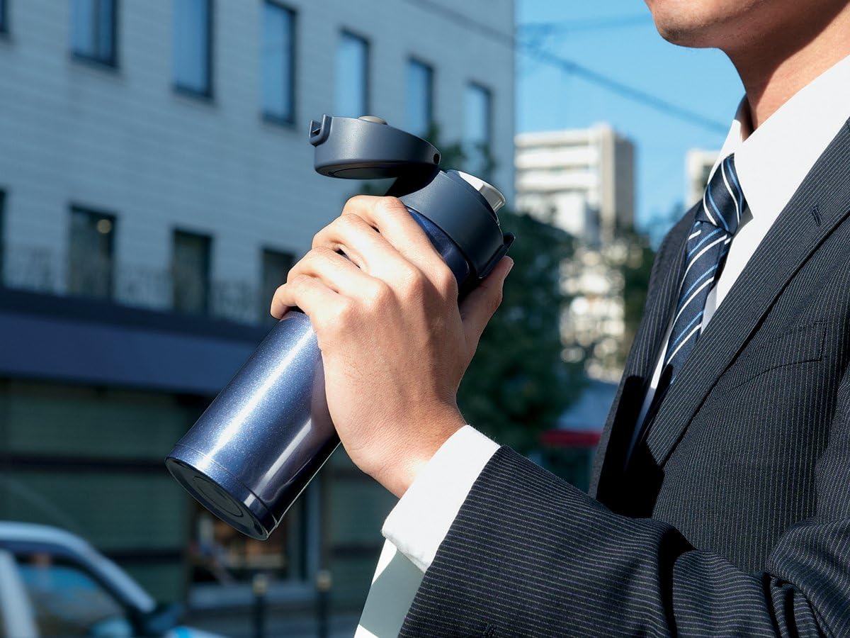 Zojirushi 16oz Stainless Steel Travel Mug – Leak-Proof Thermos | Smoky Blue | Vacuum Insulated | Hot & Cold Drink Bottle