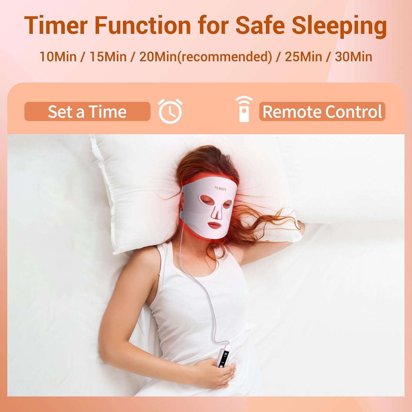 LED Face Mask Light Therapy – 4 Mode Red, Blue, Orange & Infrared Light, 400 LEDs, Rechargeable, Anti-Aging Skin Care - Quality Prime Hub
