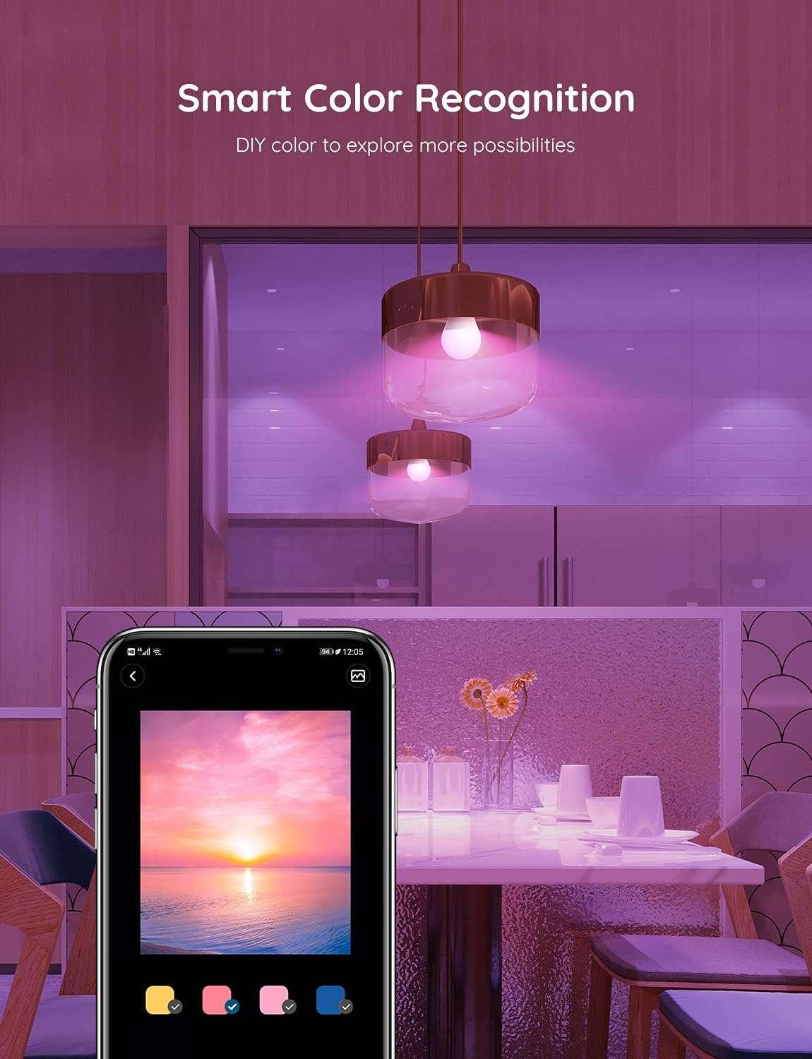Govee Smart Light Bulbs, WiFi & Bluetooth LED Bulbs, RGBWW Color Changing, Works with Alexa & Google Assistant, 4 Pack - Quality Prime Hub