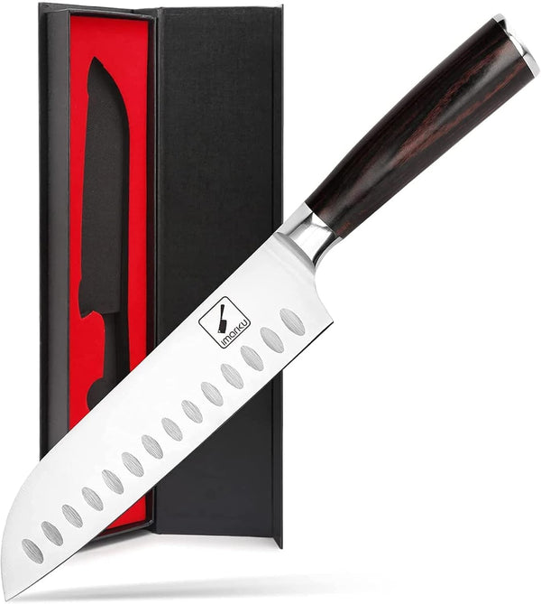 imarku 7 Inch Chef Knife – Ultra Sharp Japanese Santoku Knife | 7Cr17Mov Stainless Steel | Kitchen Gadgets 2025 | Best Gift for Men & Women